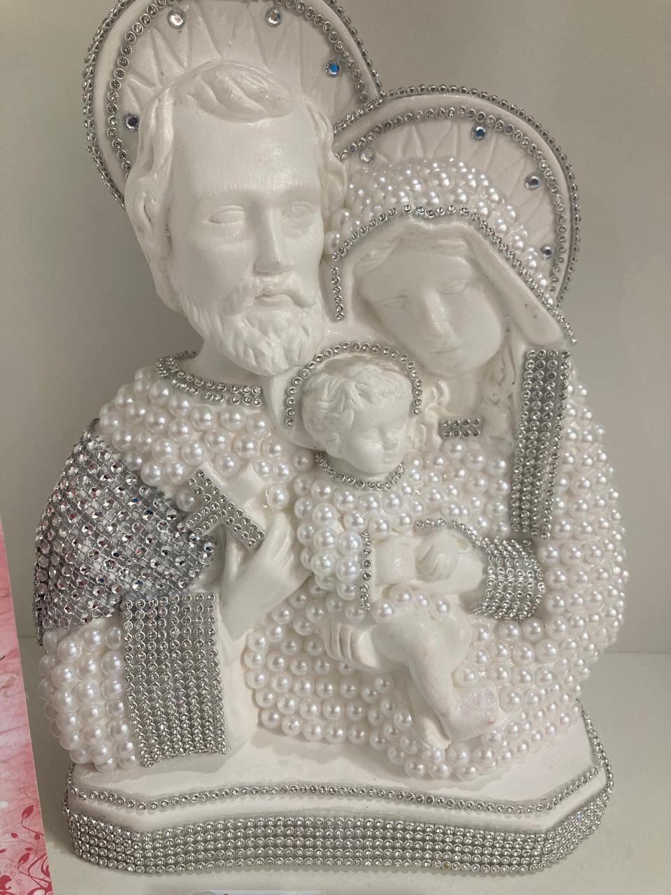 imagem de KIT BODAS DE PRATA SAGRADA FAMILIA 27 CM