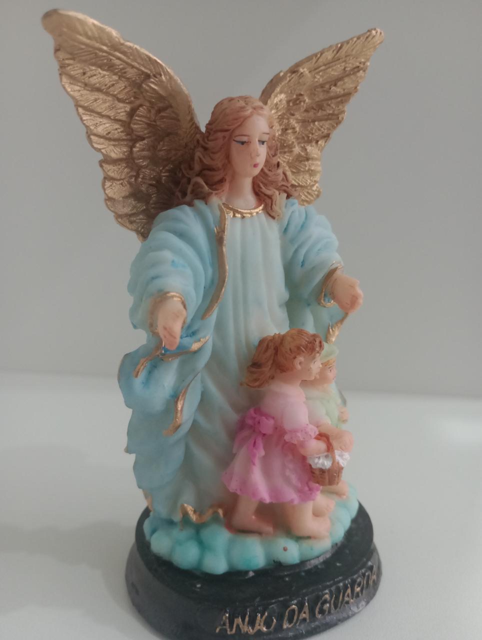 imagem de Anjo da Guarda  Resina 12 cm Azul