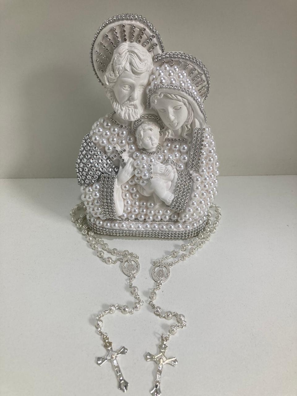 imagem de KIT BODAS DE PRATA SAGRADA FAMILIA 27 CM