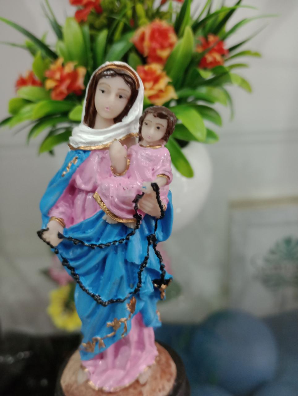 imagem de N.Sra do Rosário Resina 12 cm
