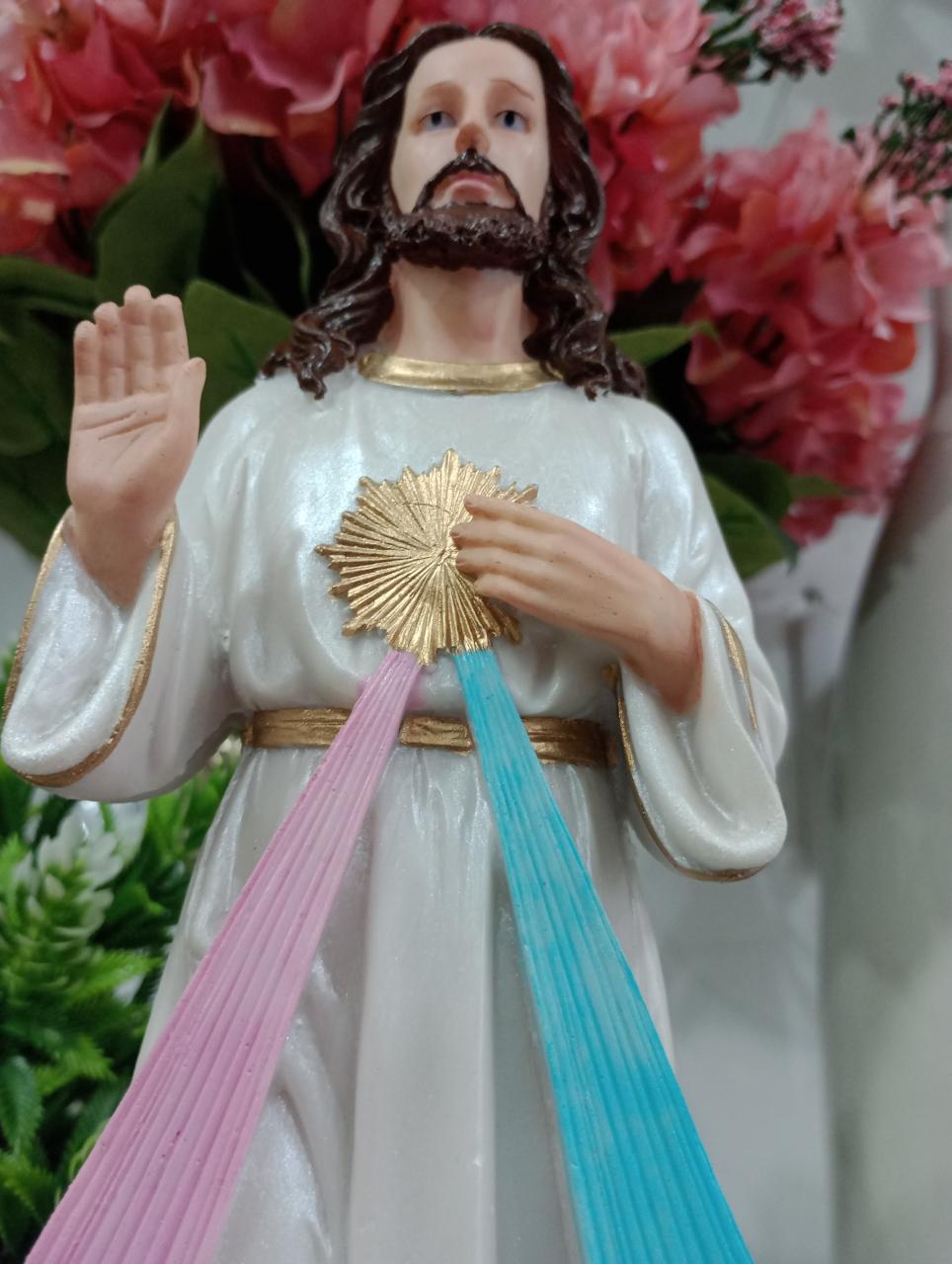 imagem de Jesus Misericordioso  Resina 30 cm